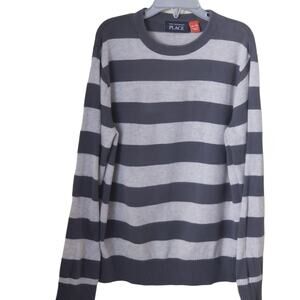 2 FOR $5 SALE Girl's Gray Striped Sweater Medium (7/8)